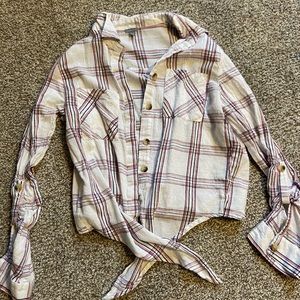 White Blouse with stripes